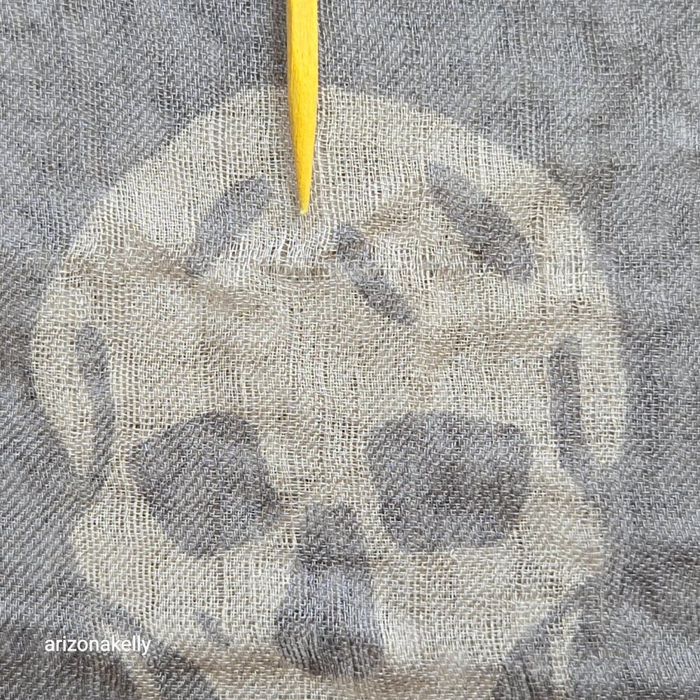 Alexander McQueen Silk Skull Scarf Light Grey - Picture 3 of 9